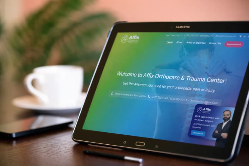 Affix Orthocare strengthened its digital presence and brand credibility through a modern, patient-focused website